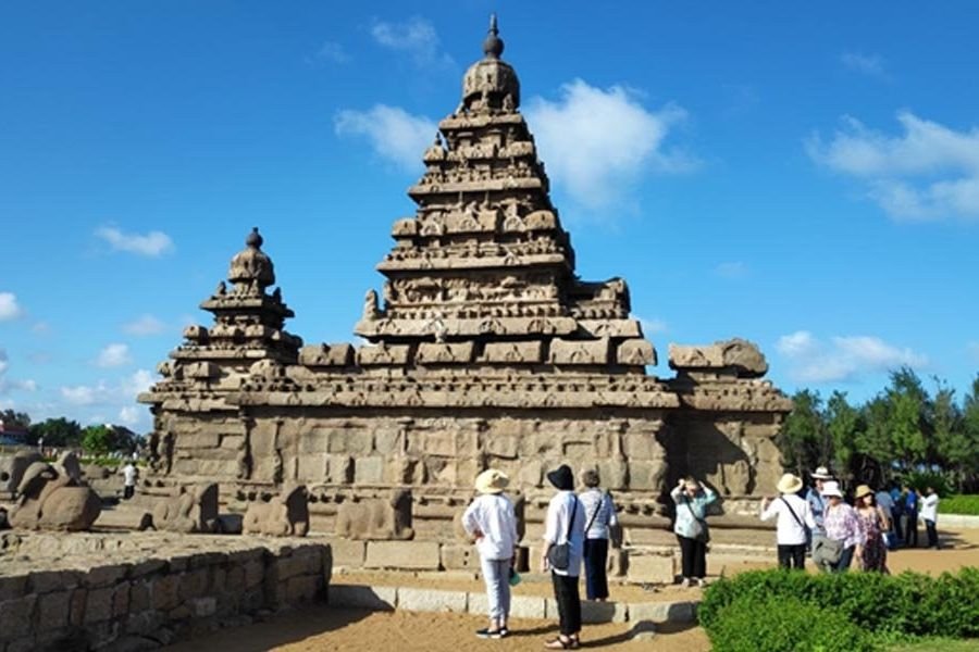 The Shore Temple and rock-cut monuments of Mahabalipuram